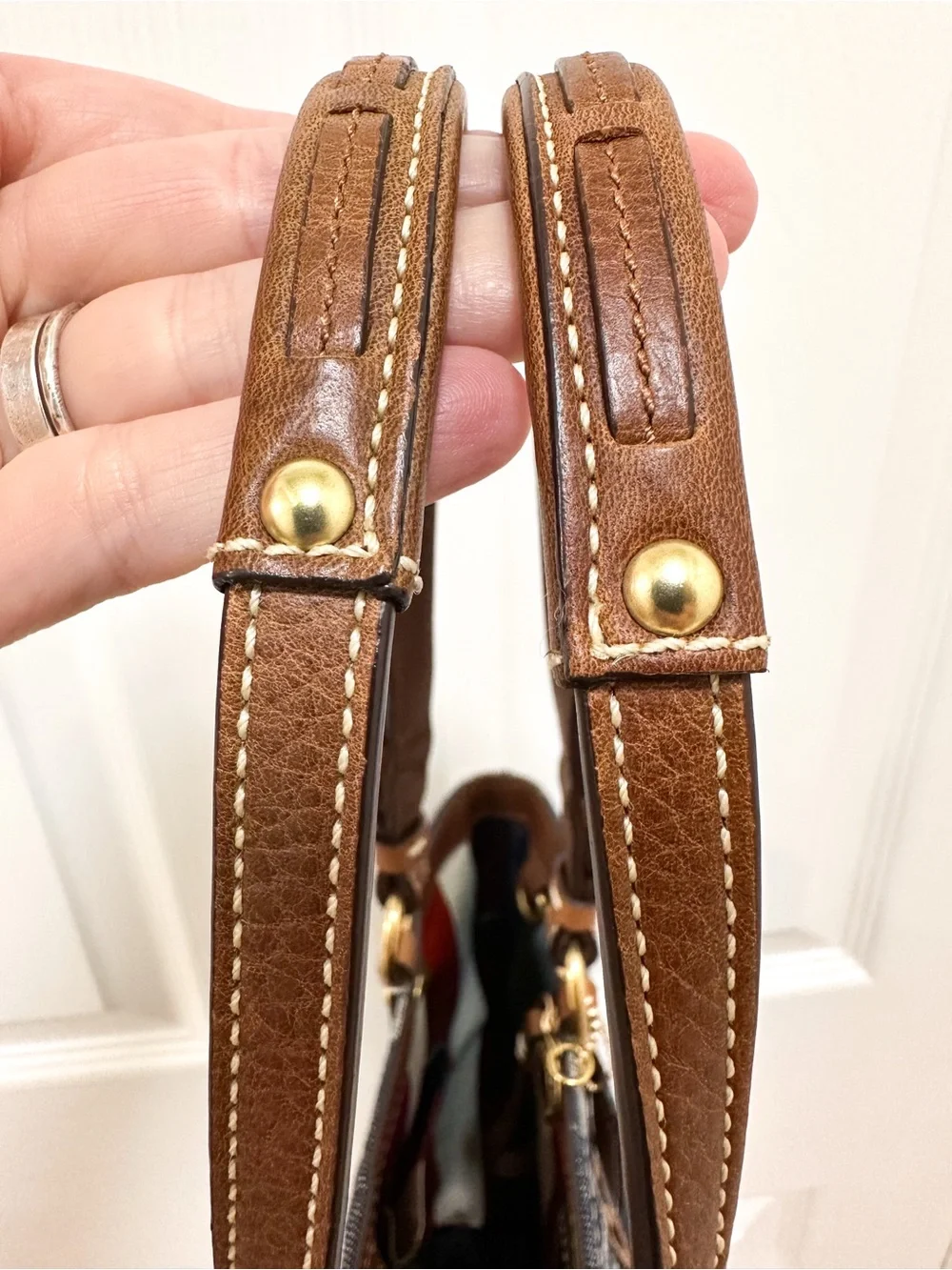 Coach Signature Denim Legacy Heritage Stripe Tote Y2K